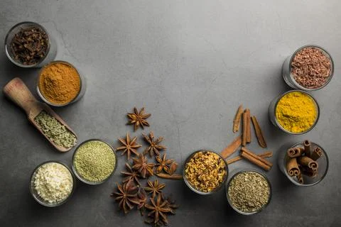 Mix of spices Stock Photos