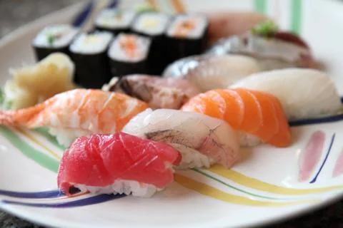 Mix sushi Stock Photos