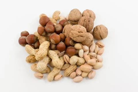 Mix from various nuts Foto stock