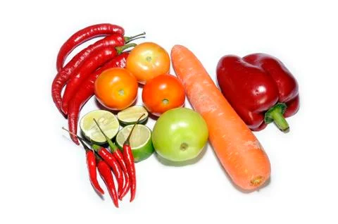 Mix vegetable isolated on white background Stock Photos