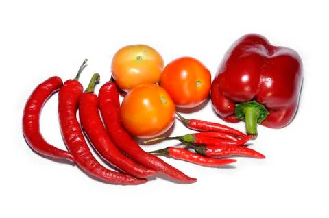 Mix vegetable isolated on white background Stock Photos