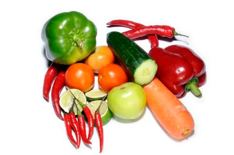 Mix vegetable isolated on white background Stock Photos