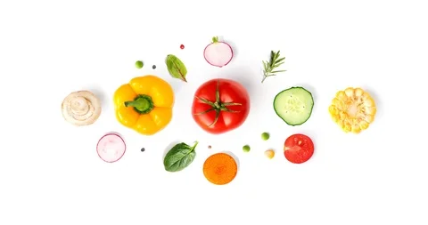 Mix of vegetables Stock Footage 104592465