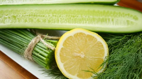 Mix of vegetables on a plate. Stock Footage 328592273