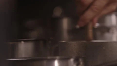 MIX WITH A WOODEN SPOON Stock Footage 172073520