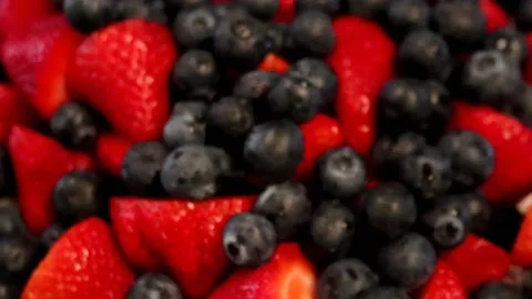 Mixed Berries - Push into Focus Stock Footage 132537770