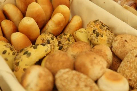 Mixed bread types Stock Photos