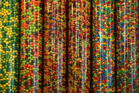 Mixed candy tubes Stock Photos