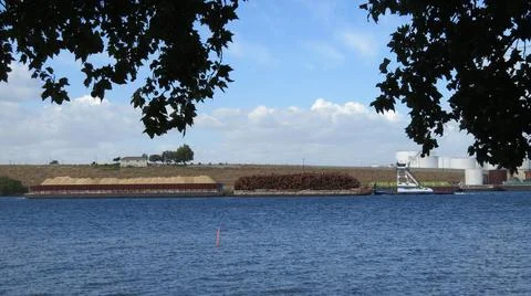 Mixed Cargo Barge Stock Photos