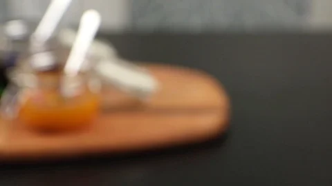 Mixed cheese with jam fruit Stock Footage 125909714