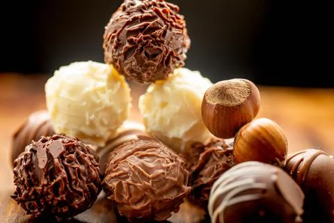 MIXED CHOCOLATE BARS Stock Photos
