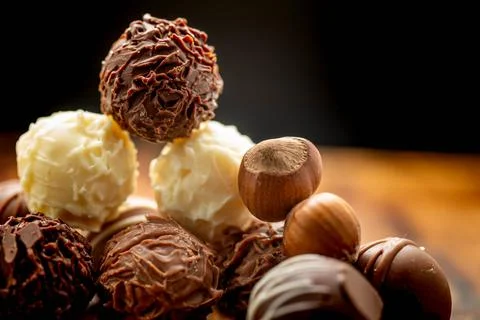 MIXED CHOCOLATE BARS Stock Photos