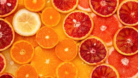 Mixed citrus fruit Stock Photos