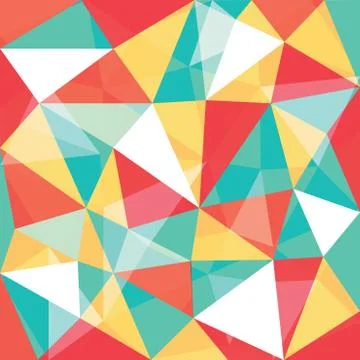 Mixed color low polygon overlay pattern Stock Illustration