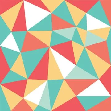 Mixed color low polygon pattern Ilustração Stock