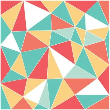 Mixed color low polygon with white line Ilustração Stock