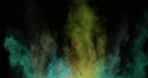 Mixed Color Of Powder Explosion Stock Footage 206046457