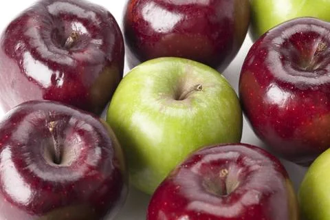 Mixed colored apples Stock Photos