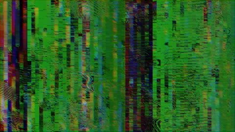 Mixed-colored data error neon sci-fi iridescent background. Stock Footage 147691780