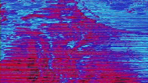 Mixed-colored error data geometrical futuristic holographic background. Stock-Footage 156197647