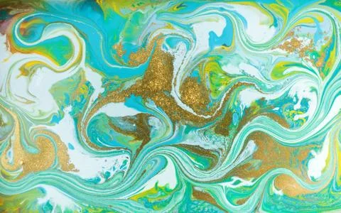 Mixed colored paints background. Ocean ripple style summer pattern. Stock Illustration