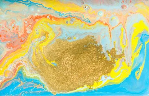 Mixed colored paints background. Ocean ripple style summer pattern. Stock Illustration