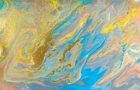 Mixed colored paints background. Ocean ripple style summer pattern. Illustrazione stock