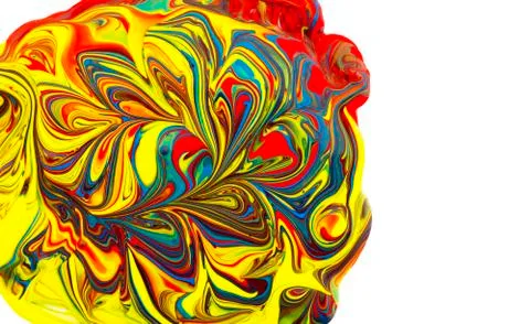 Mixed colored poster paint Stock Photos