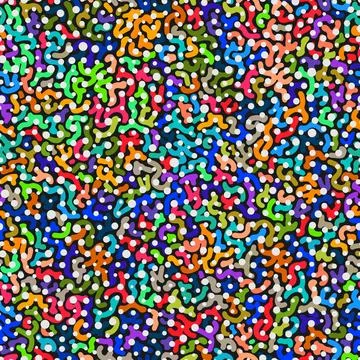 Mixed colored spots seamless mosaic pattern. Hand-drawn lace background イラスト素材