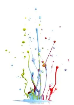 Mixed colors paint splash Stock Photos