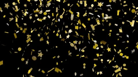 Mixed confetti with transparency Stock Footage 86631382
