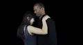 Mixed couple dances getting romantic and close -pre-keyed with alpha channel HD Footage