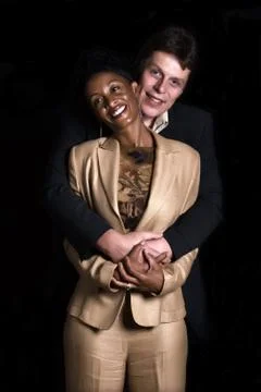 Mixed couple Stock Photos