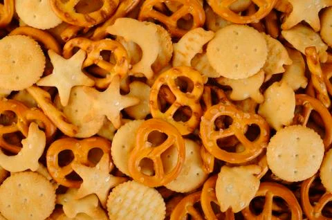 Mixed crackers Foto stock