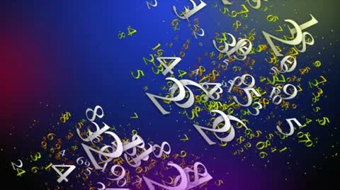 Mixed different color numbers Stock Footage