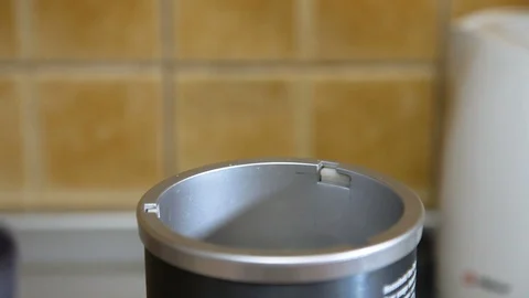 Mixed different fruit in a blender Видео 107095571