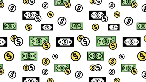 Mixed dollars pattern Stock Footage 253430879