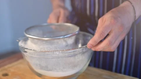 Mixed the dough. The process of making a delicious homemade pasta. Stock Footage 134060108