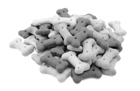 Mixed dried dog biscuits Foto stock