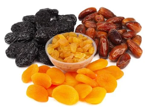 Mixed dried fruit Stock Photos