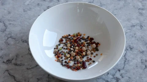 Mixed dried legumes Stock Footage 95173984