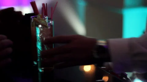 Mixed Drinks at Club Video stock 35825889