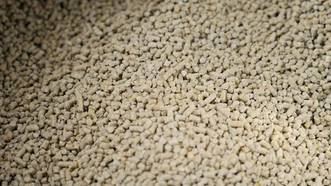 Mixed feed production line, close-up Stock Footage 96212783
