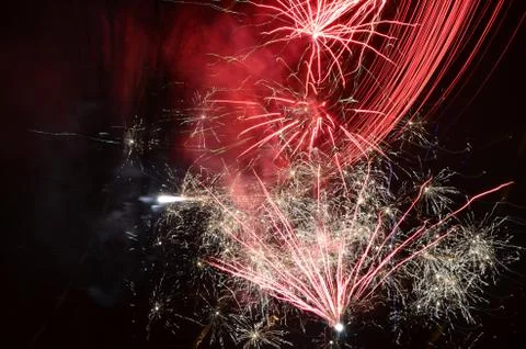 Mixed firework Foto stock