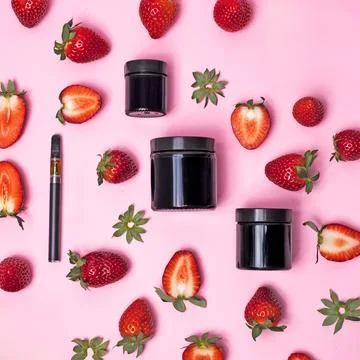 Mixed Flavor Flat Lay Props for Product Branding Stock Photos