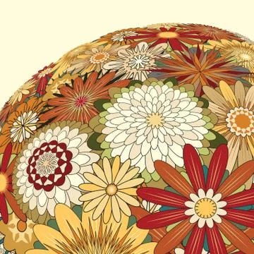 Mixed flowers Stock Illustration