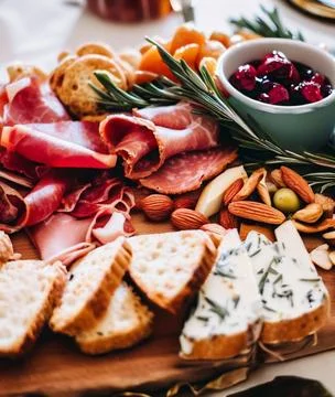 Mixed food on a table Stock Photos