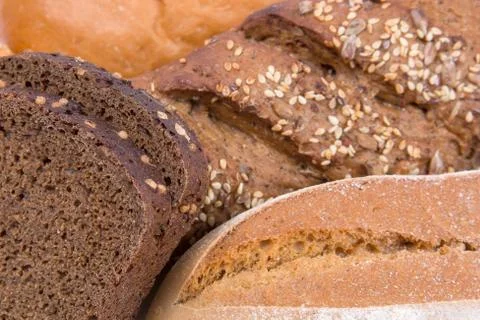 Mixed frash baked bread Stock Photos