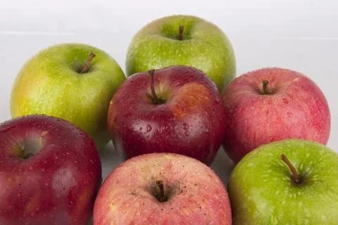 Mixed Fresh Apples Stock Photos