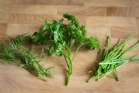 Mixed Fresh Herbs Stock Photos